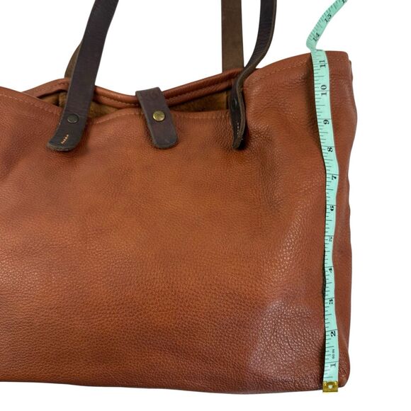 Heather Borg Italian Leather Tote Bag Pebbled Shoulder Bag - Picture 12 of 13